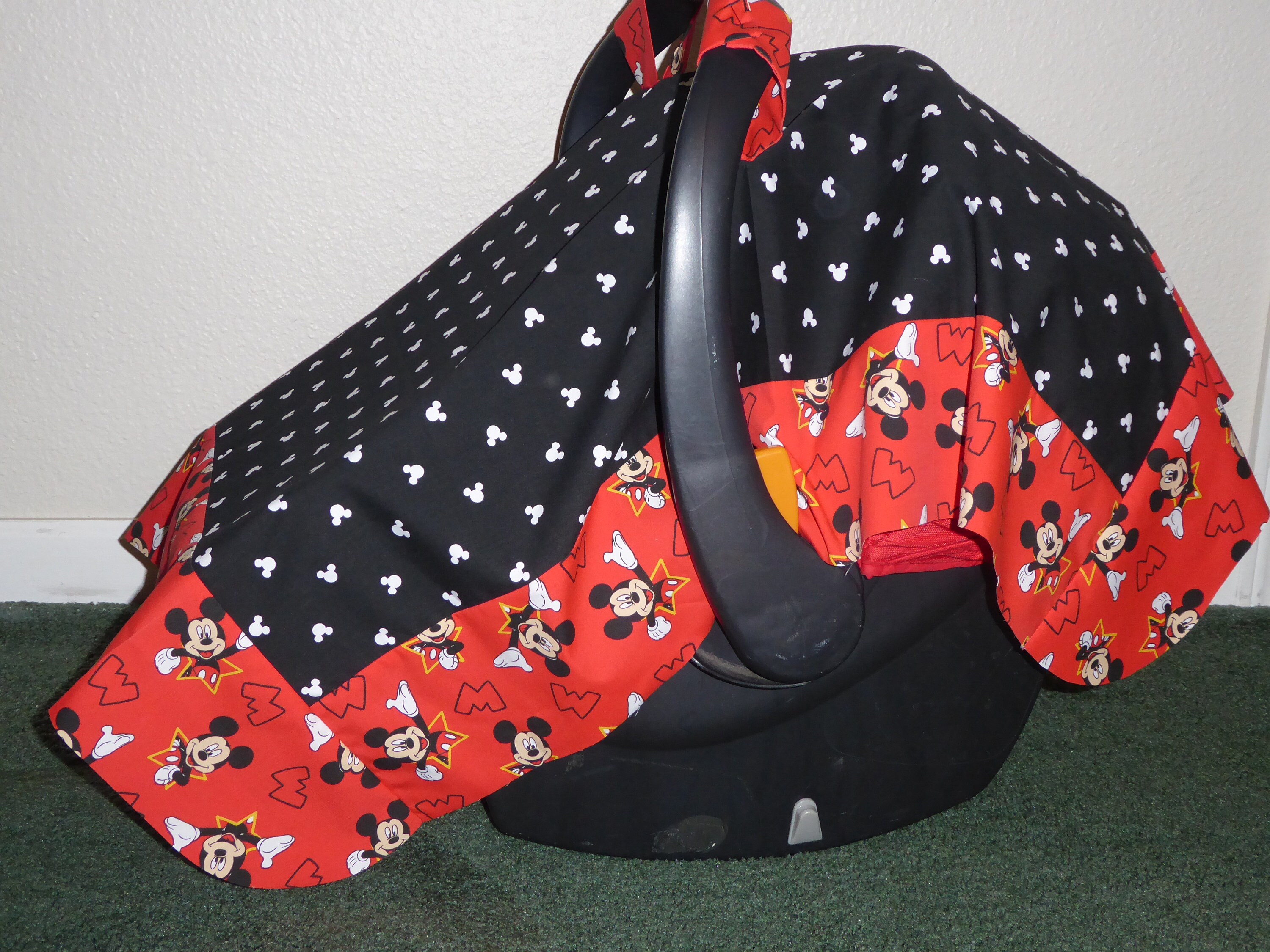 MICKEY MOUSE Baby Car Seat Canopy With or Without Peekaboo Etsy