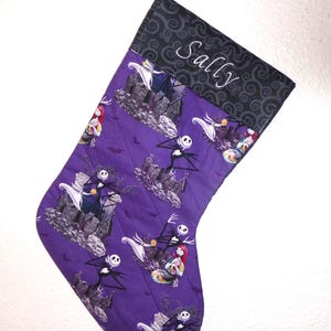 NIGHTMARE Before CHRISTMAS Christmas Stocking in many NBC fabrics w/or without name