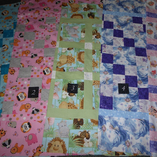 QUILT TOPS & binding ONLY you finish with backing and batting. Your choice.  These are not finished quilts