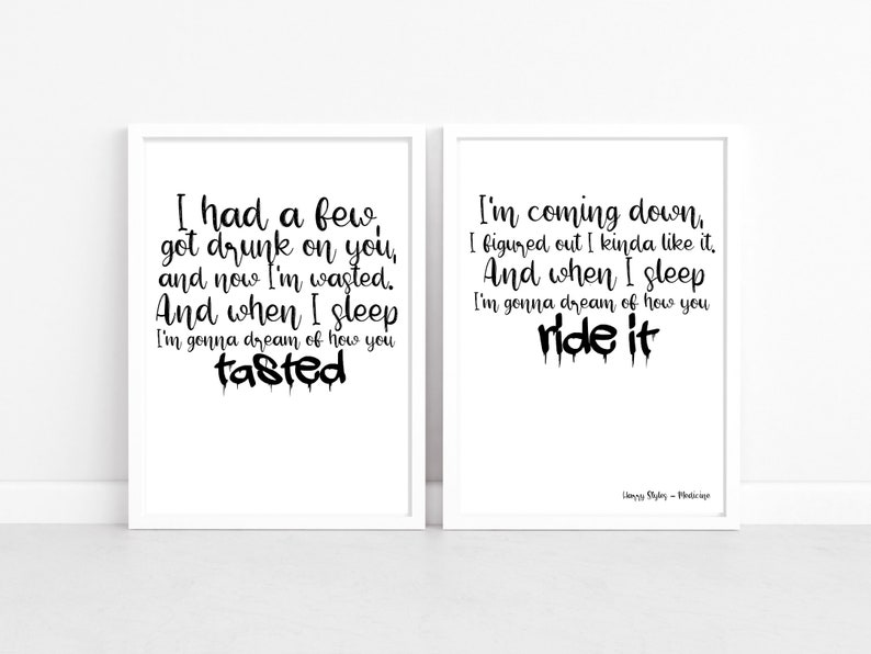 Harry Styles Medicine Lyrics Quote Digital Printable Art Print Etsy