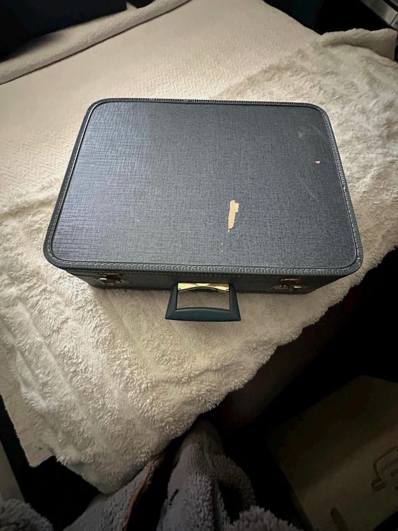 Vintage Blue Monarch Suitcase: Mid-century Hard Shell Luggage - Etsy