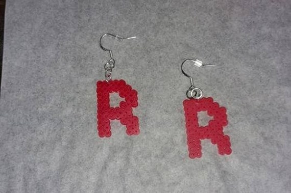 team rocket r earrings etsy