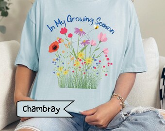 Wildflower Tee, Teacher Gift, Teacher shirt, roomy tee, Spring Summer Tee, School Staff Gift, Summer Vibe Tee