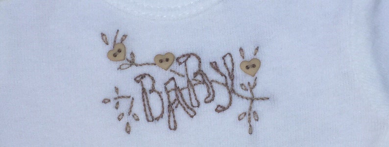 Hand Embroidered Baby Onesie