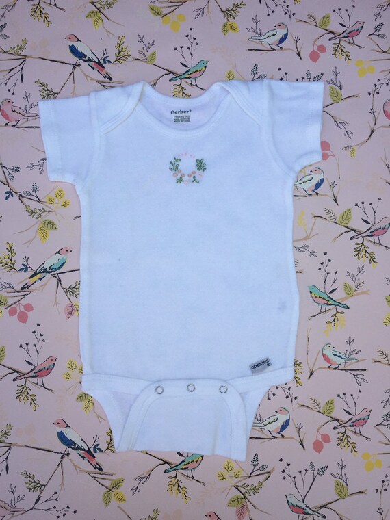 embroidered baby onesie