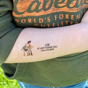 Most Popular Child Safety Temporary Tattoos / If Lost Call ID Stickers / Custom Waterproof Phone Number Tattoos for Kids / Travel Essentials