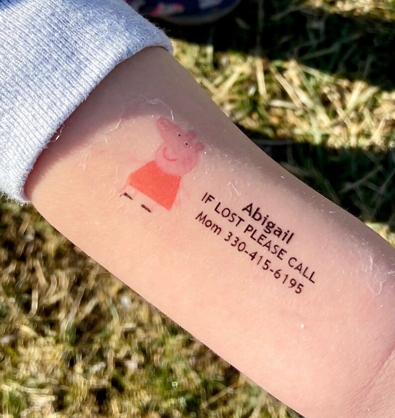 Child Safety Temporary Tattoos / If Lost Please Call / Etsy