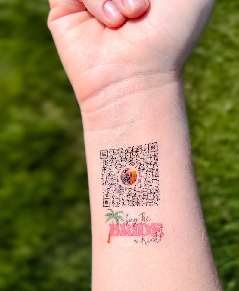 Head & Cashapp QR Code BTCH Temporary Tattoos / Girls Party Etsy