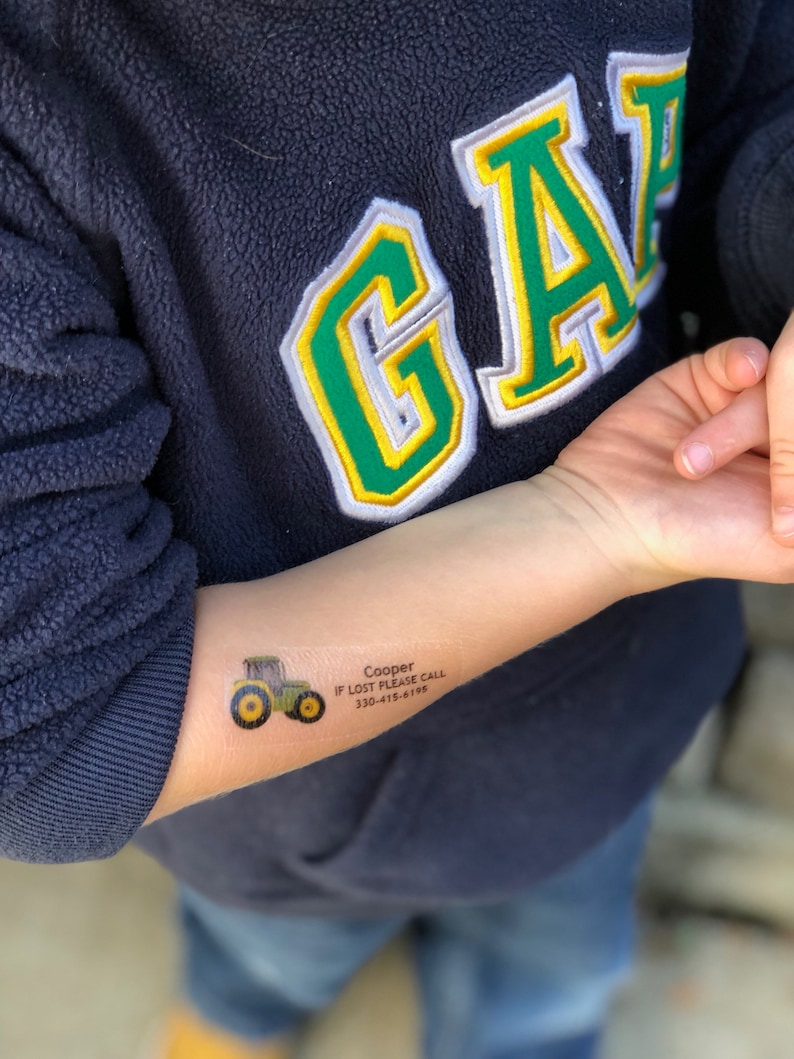 Child Safety Temporary Tattoos / If Lost Please Call / Etsy