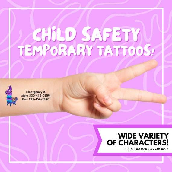 Child Safety Temporary Tattoos / If Lost Please Call / Temporary Tattoos /  Kids Safety / If Found Call / Disney / Vacation / Safety / Disney 