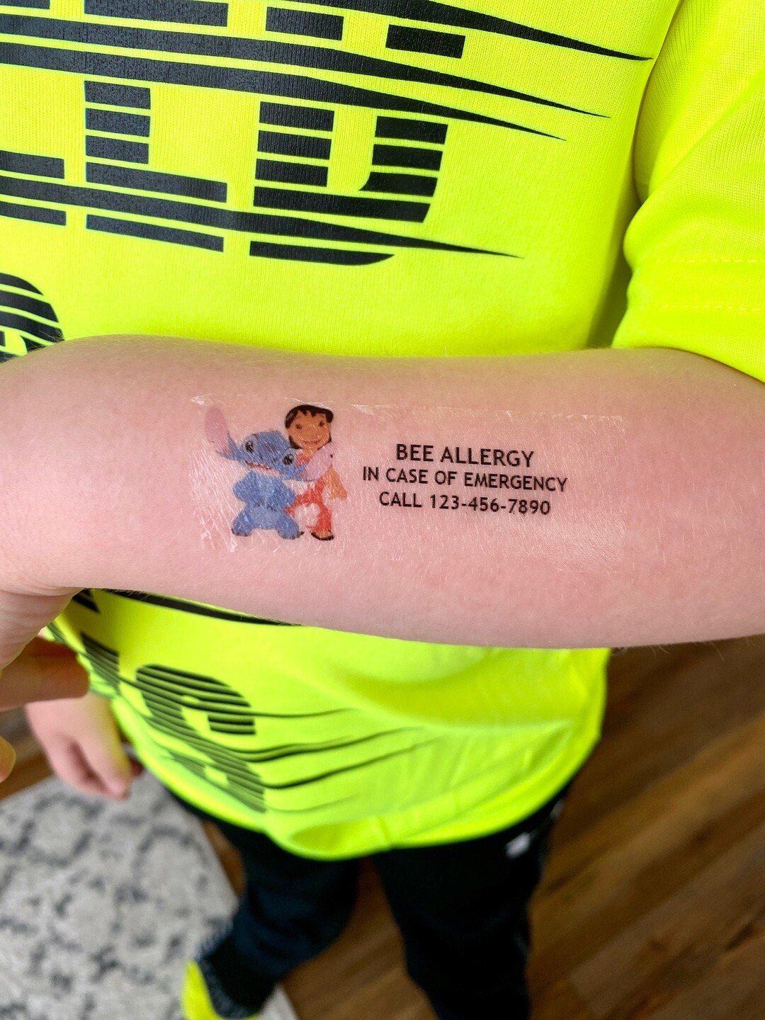 Allergy Alert Temporary Tattoos / Emergency Contact / Allergy Etsy