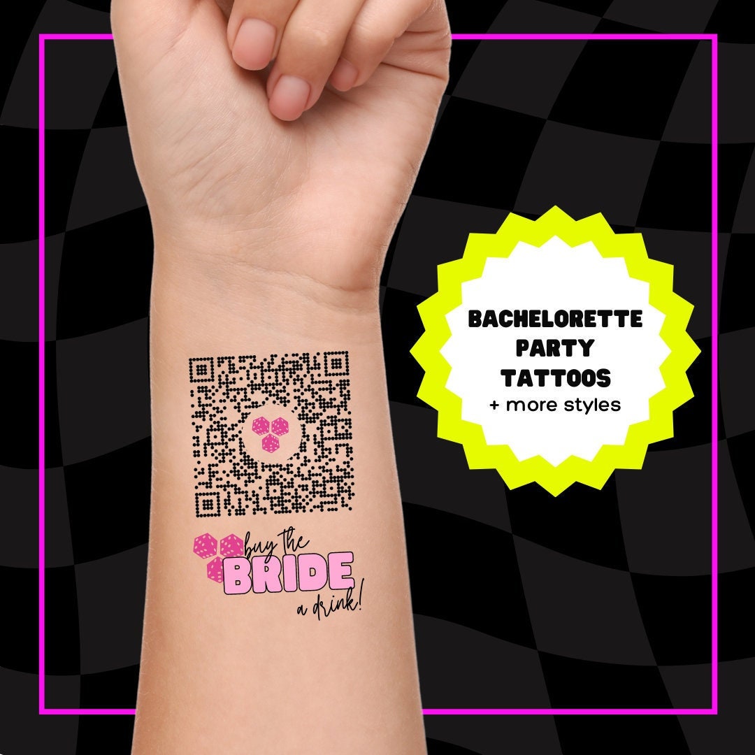 Buy Cashapp QR Code  Bachelorette Temporary Tattoo  Bach Party Online in  India  Etsy