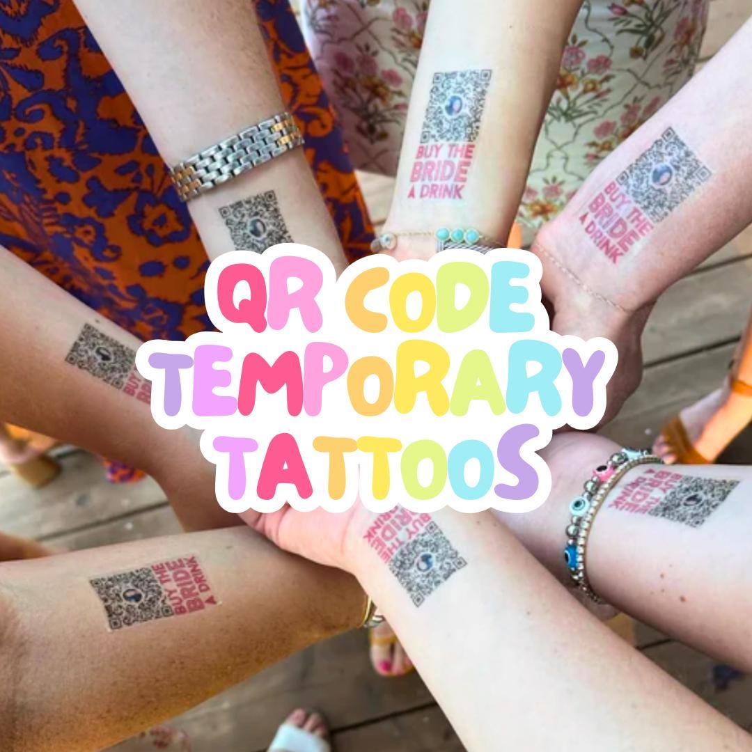 Qr code temporary tattoo | Orangetattooshop.com
