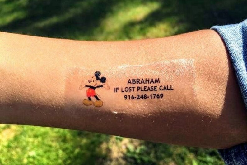 Child Safety Temporary Tattoos / If Lost Please Call / Etsy