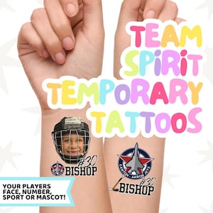 SPORT Temporary Tattoos / Sports Tattoo / Spirit Tattoos / School Sports / Face Tattoo / Temporary Tattoo / Team Spirit Tattoo / Team Spirit