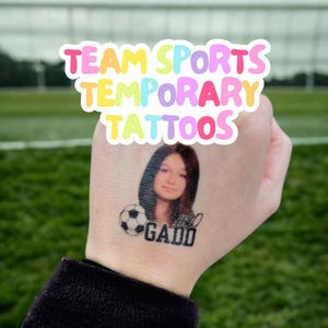 Tatuaggi temporanei SPORT / Tatuaggi sportivi / Tatuaggi spirituali / Sport scolastici / Tatuaggio sul viso / Tatuaggio temporaneo / Tatuaggio spirito di squadra / Spirito di squadra