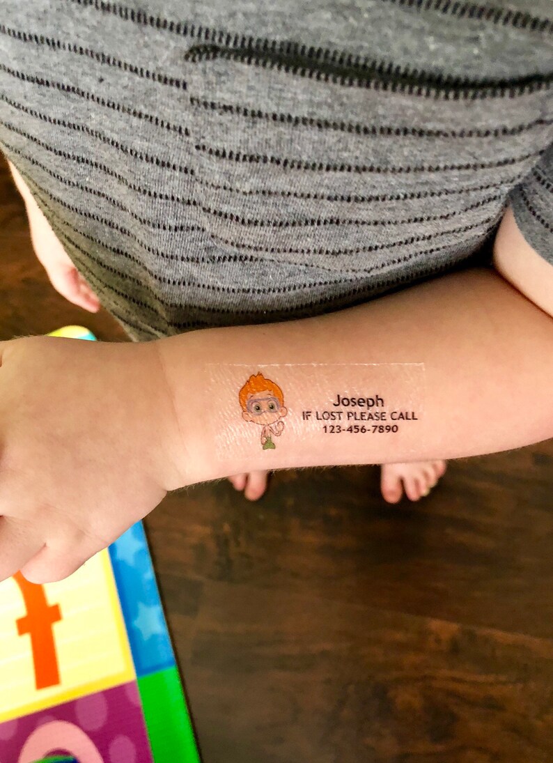 Child Safety Temporary Tattoos / If Lost Please Call / Etsy