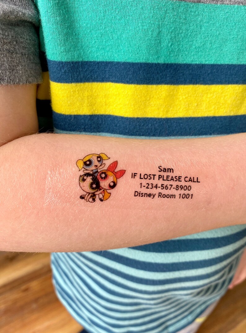 Child Safety Temporary Tattoos / If Lost Please Call / Etsy