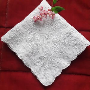 Vintage embroidered handkerchief Appenzell in style / Wedding handkerchief / Brides gift