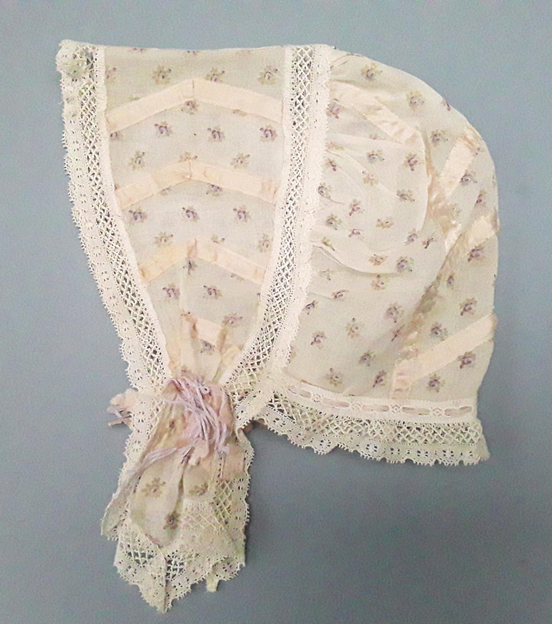 Sprigged Antique / Regency Sprigged Muslin Ladies Cap - Etsy