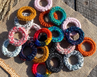 Sophie's Cat Rings // Cat Toys // Ferret Toys // Set of 5 // Wool Blend // Upcycled // Cat Lovers // Crochet
