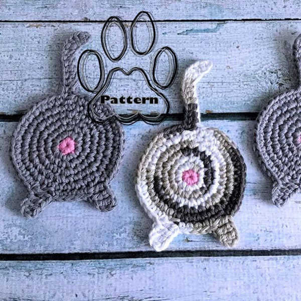 Cat Butt Coaster - PDF Instant Download - Crochet Coaster - Unique Decor - Crochet Pattern - Digital Pattern