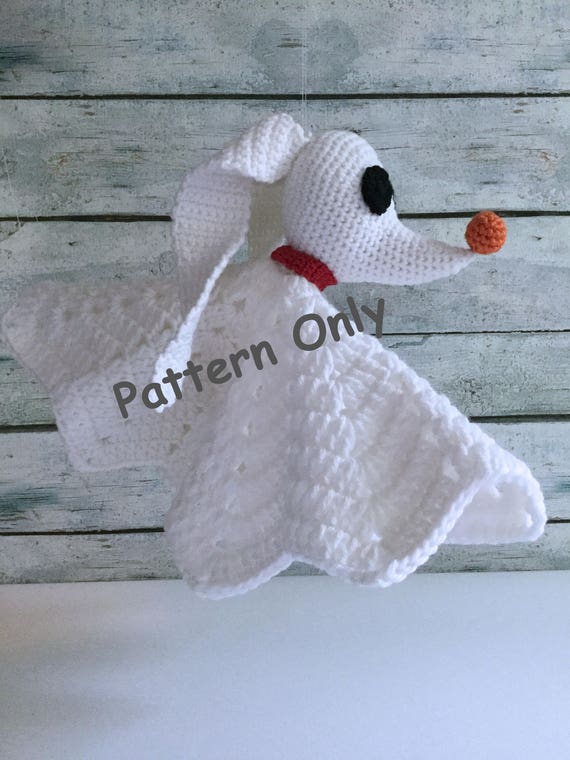 Zero Inspired Crochet Lovey Pattern - Nightmare Before Christmas Dog (PDF Pattern)