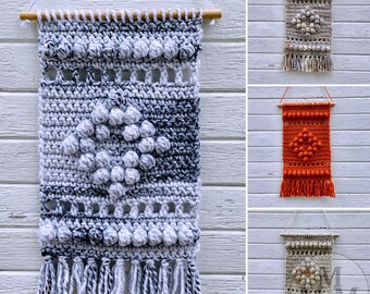 Diamond Wall Hanging // Crochet // Ready to Ship // Boho // Chic // Home Decor