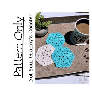 Not Your Granny's Coaster // PDF Pattern // Crochet Pattern // Hexagon // Coaster // Home Decor image 2