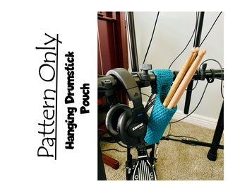 Hanging Drumstick Pouch Crochet Pattern: Drummer Accessories (PDF Pattern)