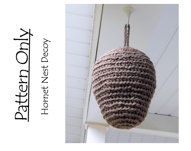 Wasp/Hornet Decoy Nest PDF Instant Download Natural Pest Control Crochet Pattern Digital Pattern image 1