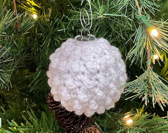 Crochet Popcorn Ball Christmas Ornament Pattern (PDF Pattern)