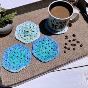 Not Your Granny's Coaster // PDF Pattern // Crochet Pattern // Hexagon // Coaster // Home Decor image 3