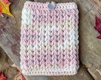Crochet Kindle Sleeve: Fuzzy E-reader Tablet Book Pouch