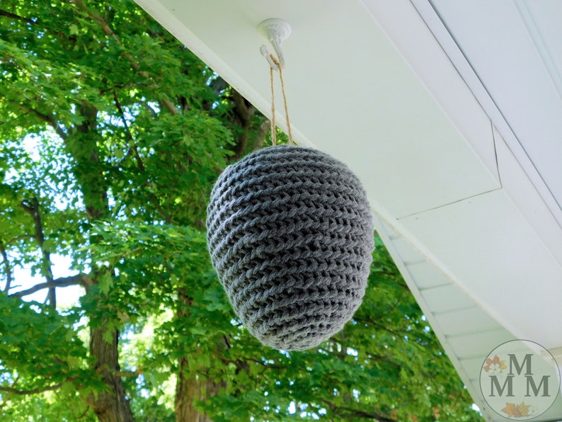 Wasp/Hornet Decoy Nest PDF Instant Download Natural Pest Control Crochet Pattern Digital Pattern image 3