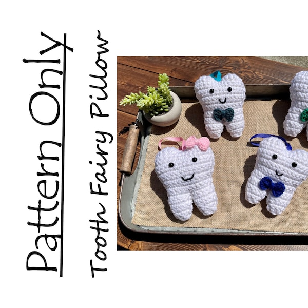 Tooth Fairy Pillow // Crochet Pattern // PDF Pattern // Tooth Fairy Pouch