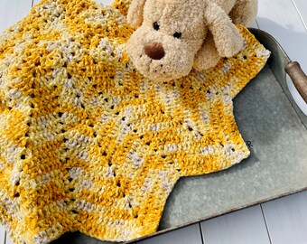 Crochet Baby Blanket // Star Blanket // Baby Girl // Baby Boy // Baby Afghan Blanket // Baby Shower Gift // Velvet // Gold