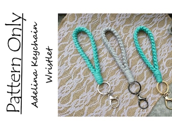 Adelina Crochet Keychain Wristlet Pattern: Easy Boho Key Fob (PDF Pattern)