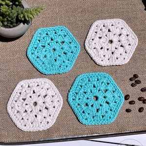 Not Your Granny's Coaster // PDF Pattern // Crochet Pattern // Hexagon // Coaster // Home Decor image 5