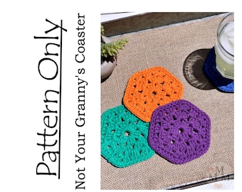 Hexagon Crochet Coaster Pattern: Modern Home Decor (PDF Pattern)