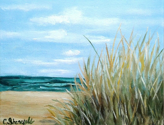 Peinture De Bord De Mer Peinture De Plage Peinture De Maison Etsy