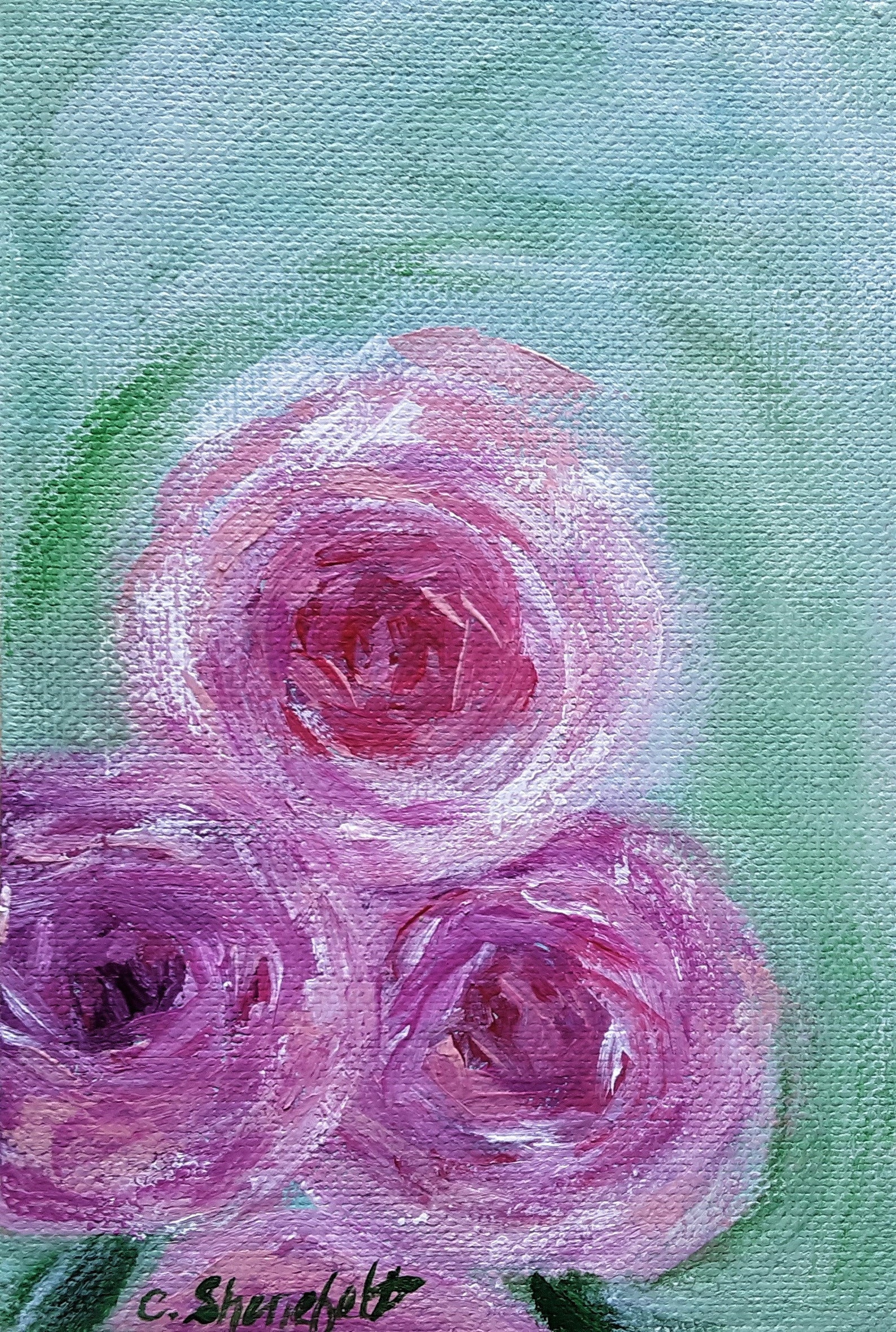 Rose Paintings Floral Paintings Flower Paintings French Etsy
