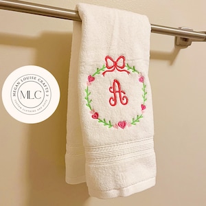 Valentinstag Handtuch, personalisierte gestickte Badetuch