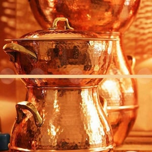 Hammered copper couscous pot – Copper cookware pots - COPPER STEAMER
