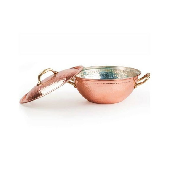 Hammered Red Copper SOUP POT Tin Lined With Lids,copper Cookware