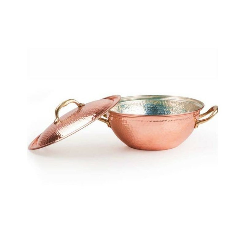 Hammered Red Copper SOUP POT Tin Lined With Lids,copper Cookware, Stock