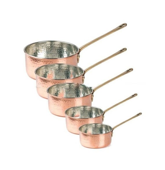 COPPER SAUCE PAN, Hand Hammered Solid Red Copper Saucepan, Copper