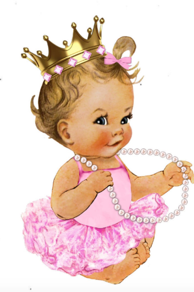 Baby Girl Ballerina With Pearls Centerpiece Baby Shower Etsy