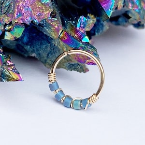 Wire Wrapped Cartilage Hoop Earring | Ear & Nose Piercing Jewelry