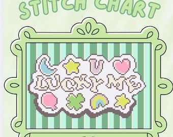 Gráfico de puntadas en PDF de Lucky Me Needlepoint